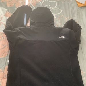 North face black hooded jacket